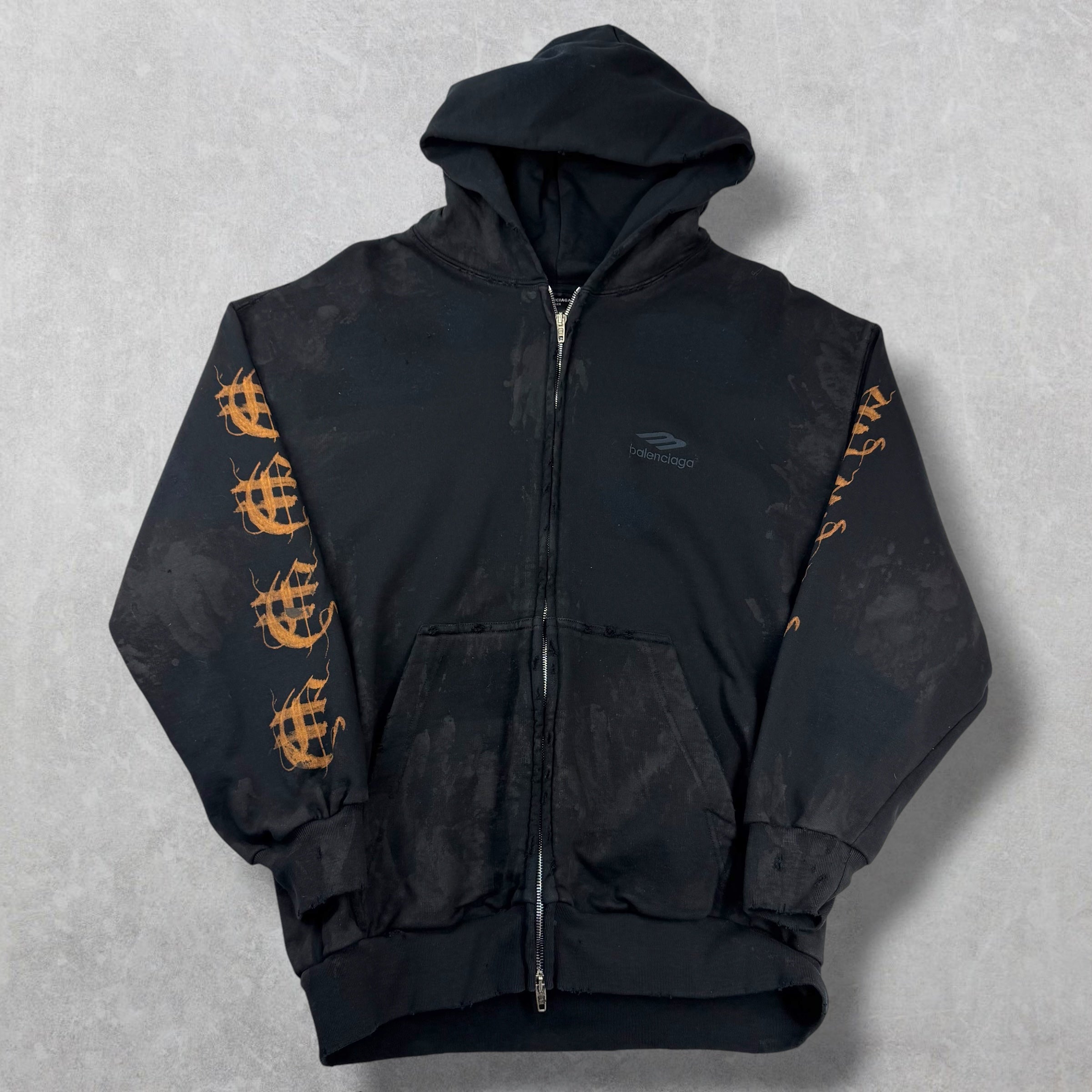 Balenciaga Heavy Metal Zip Up Hoodie S (M)