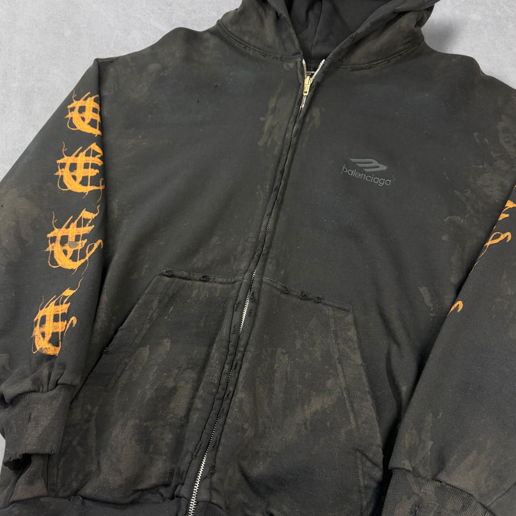 Balenciaga Heavy Metal Zip Up Hoodie S (M)