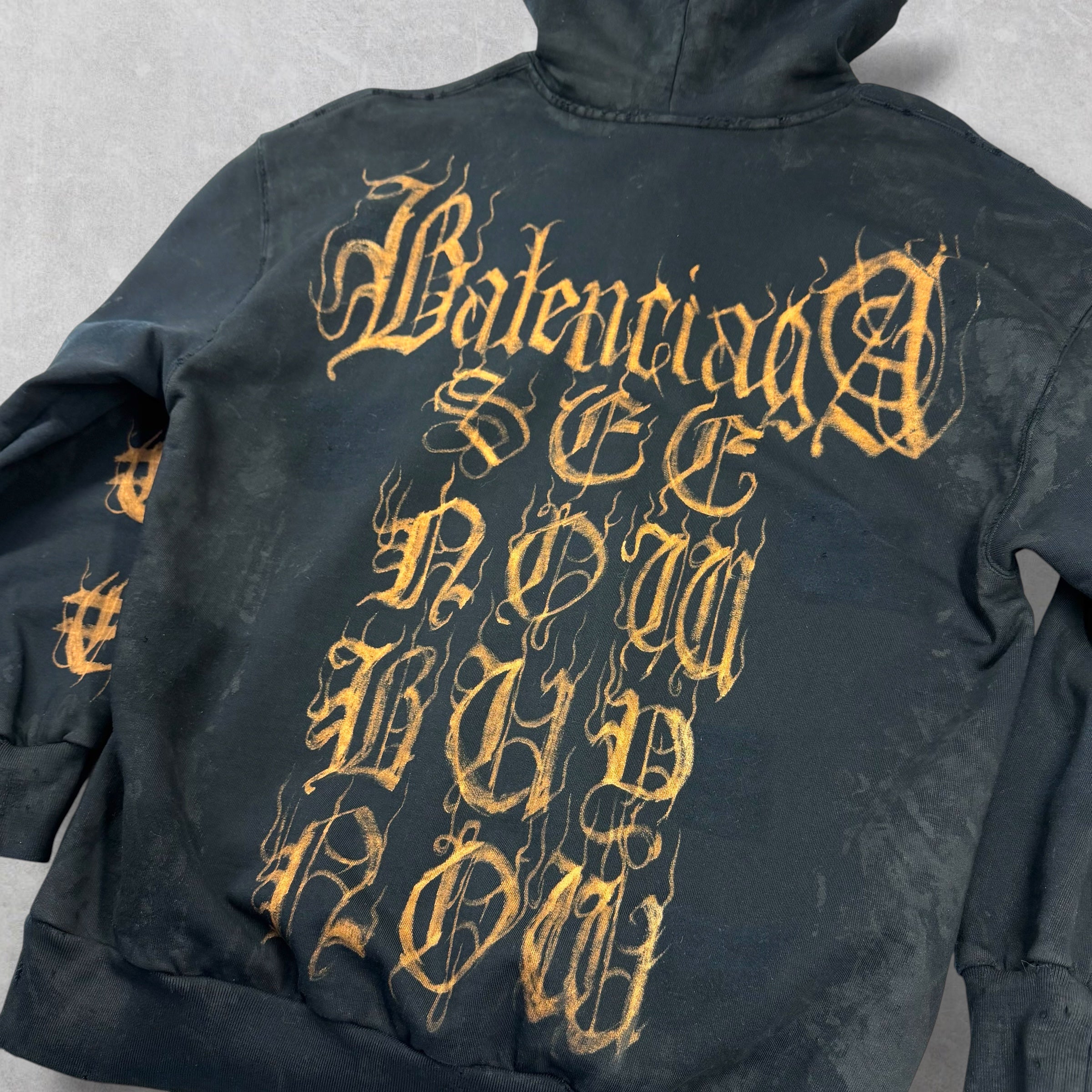 Balenciaga Heavy Metal Zip Up Hoodie S (M)