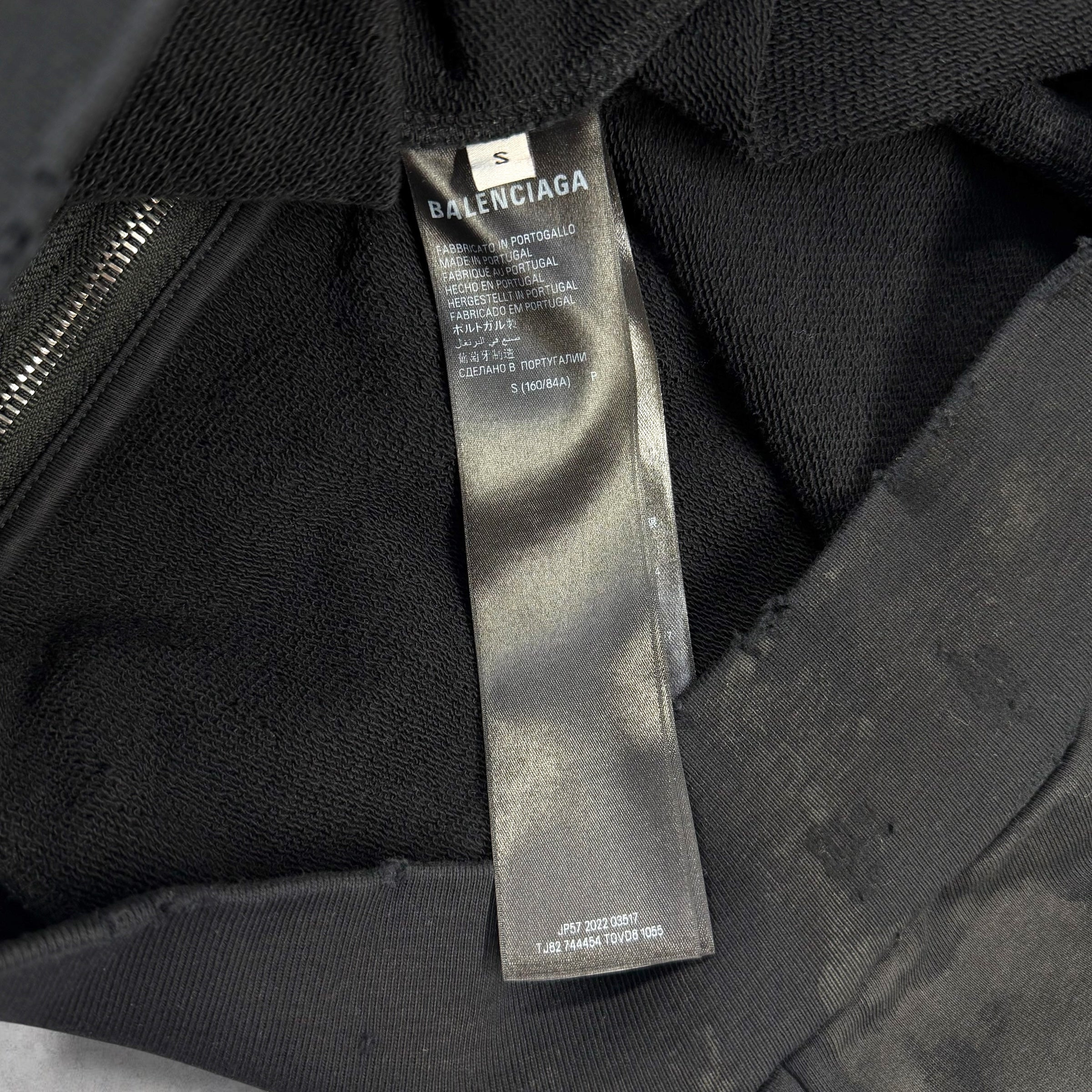 Balenciaga Heavy Metal Zip Up Hoodie S (M)