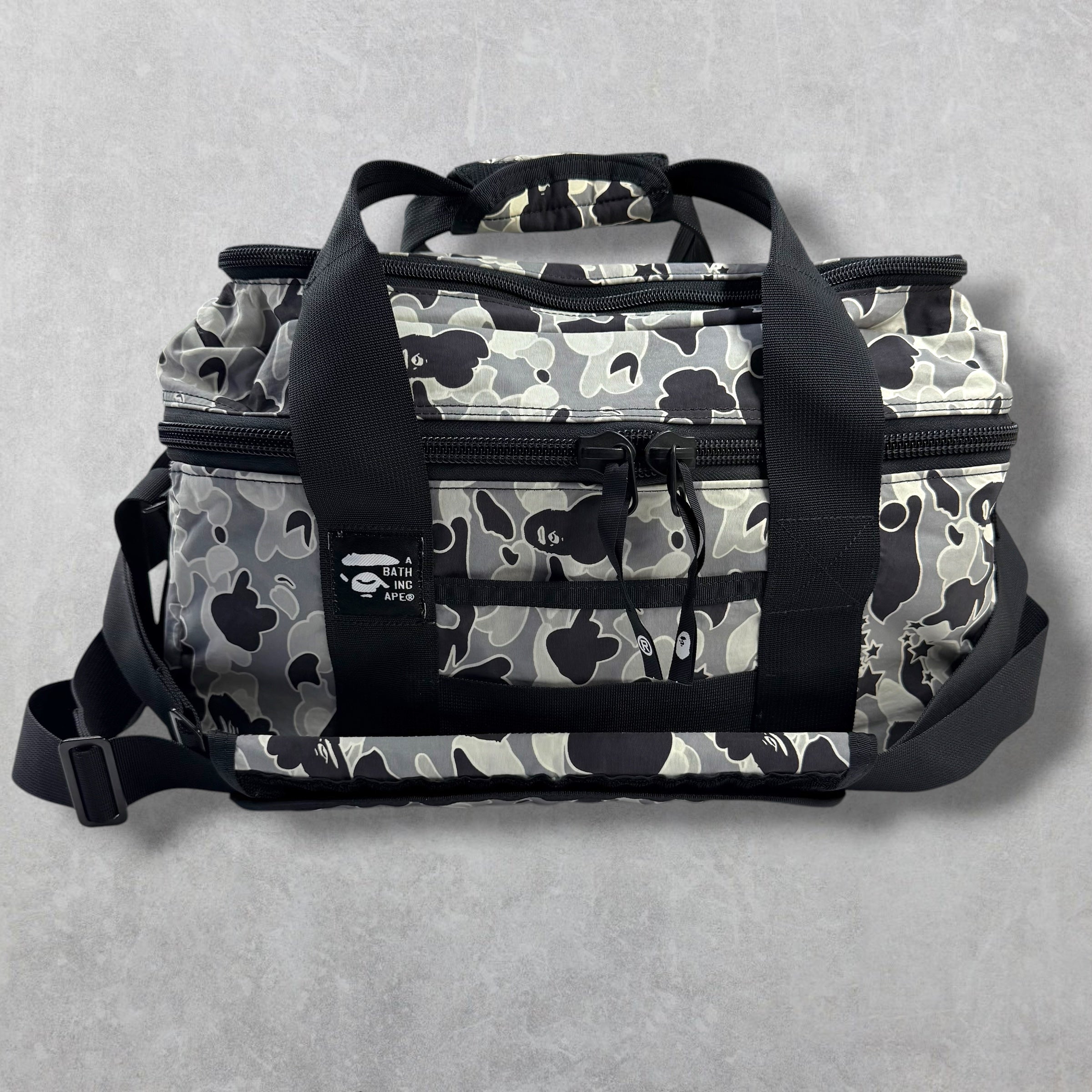2003 Bape Grey Psyche Camo Small DJ Bag