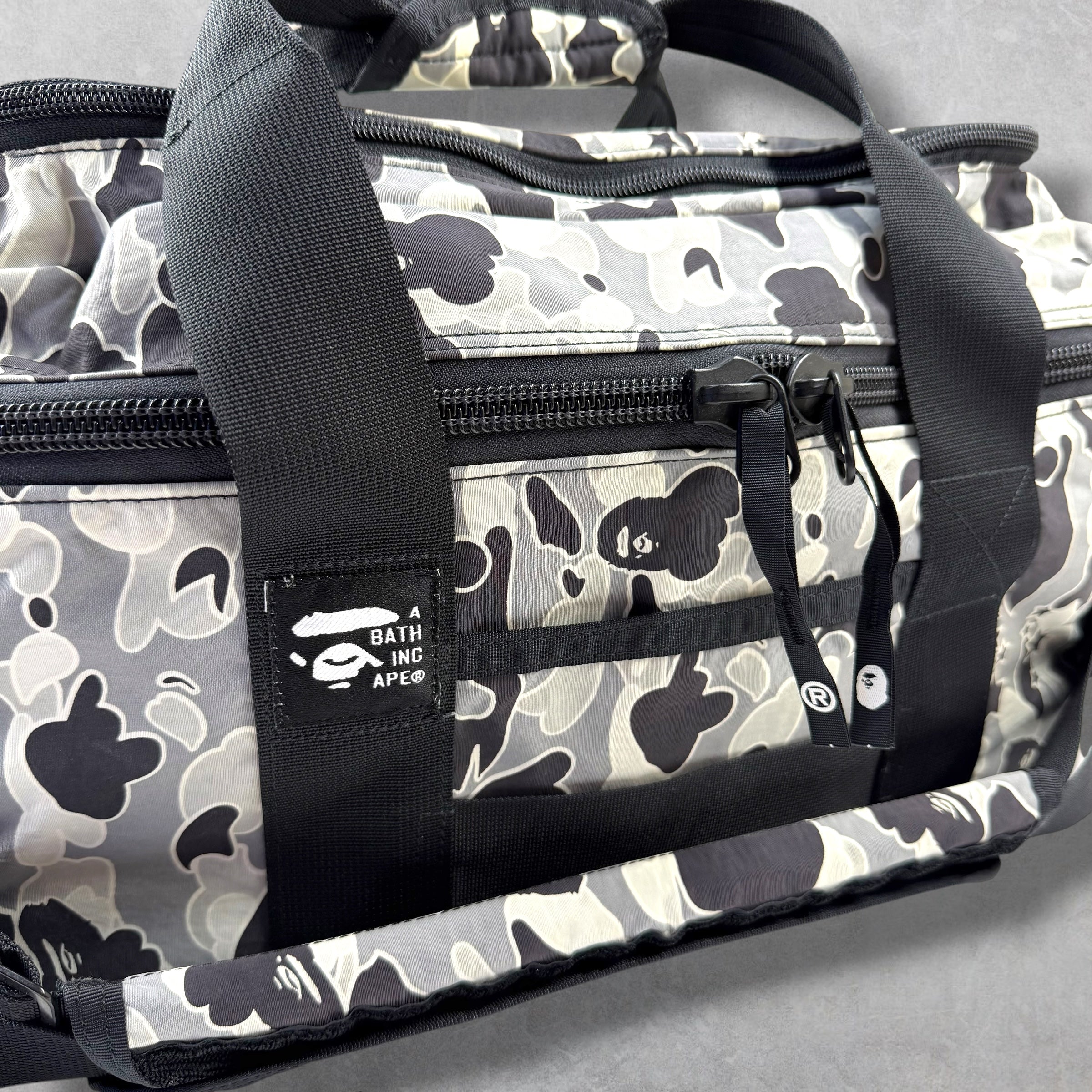2003 Bape Grey Psyche Camo Small DJ Bag