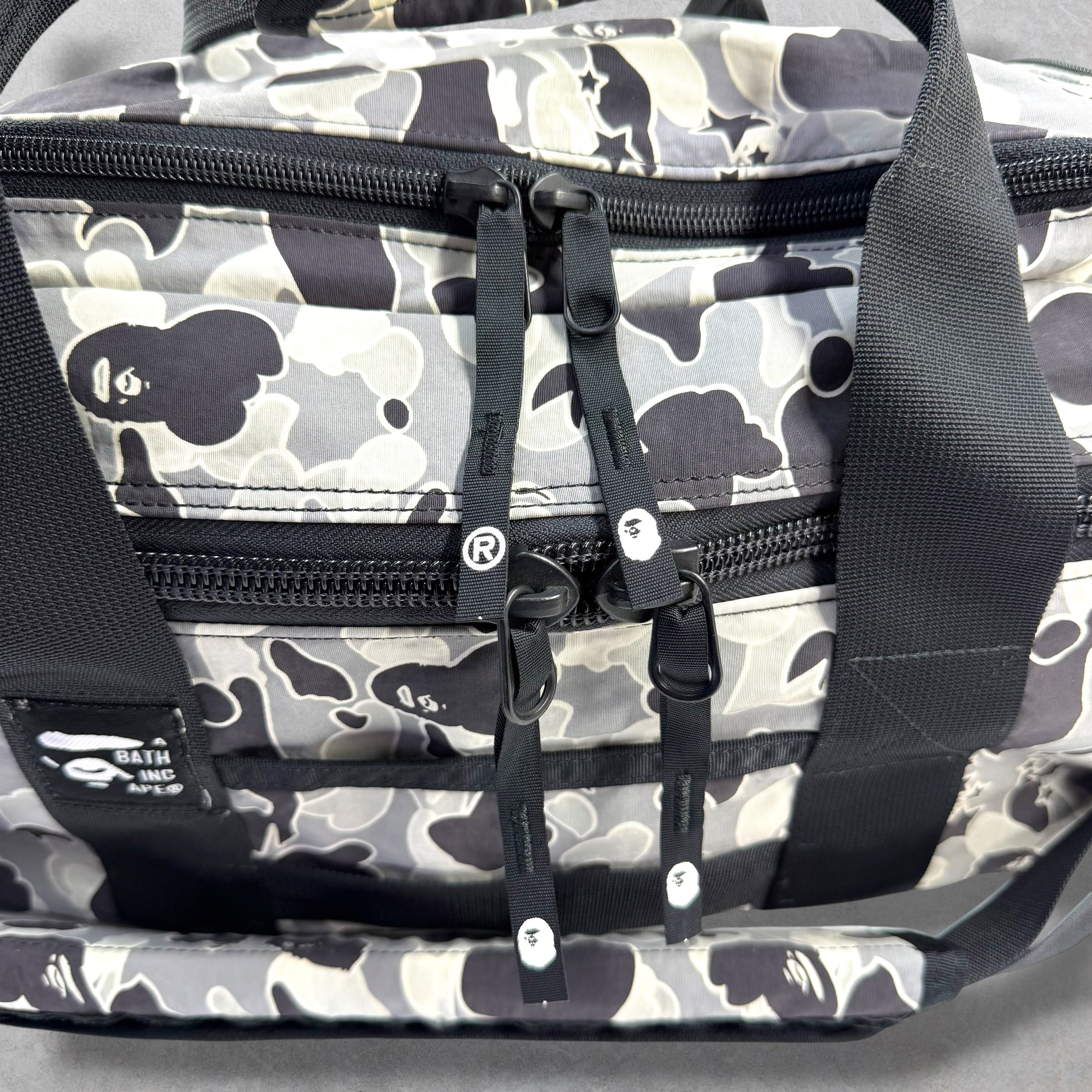 2003 Bape Grey Psyche Camo Small DJ Bag
