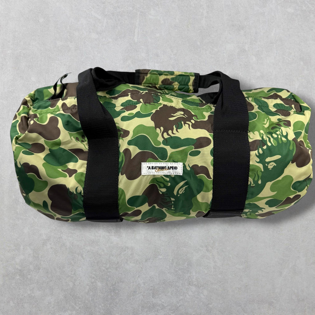 2008 Bape Green Flame Camo Boston Bag
