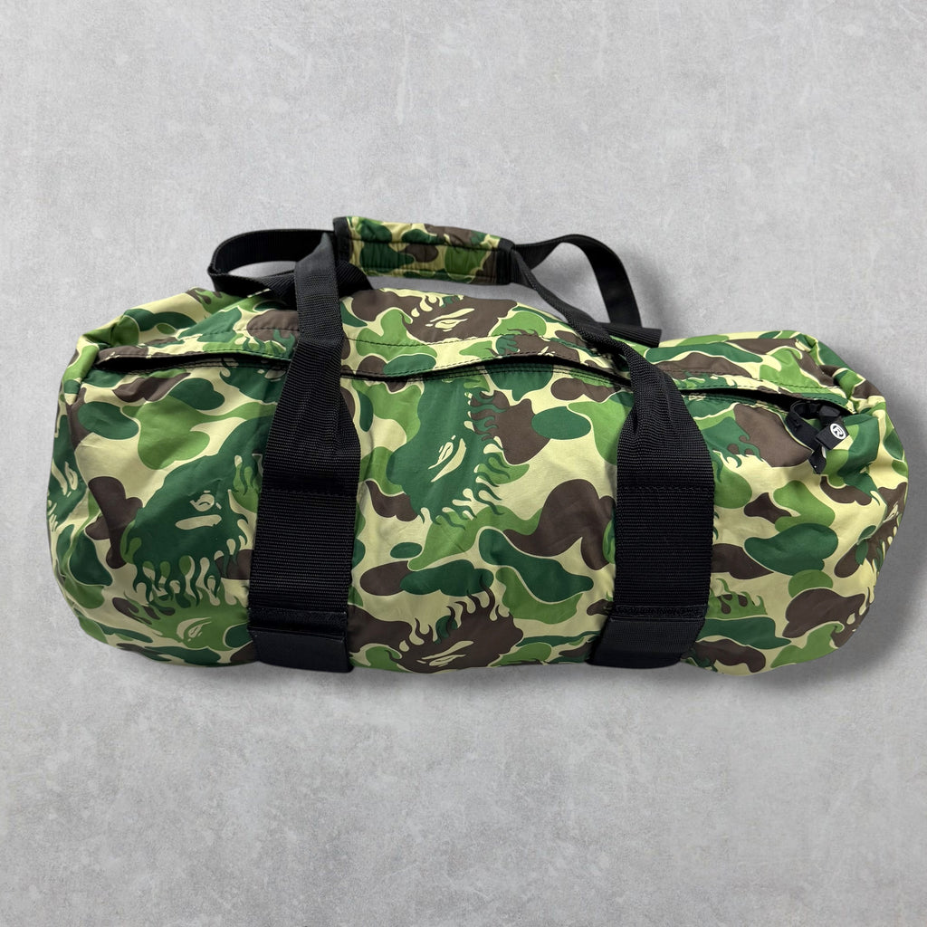 2008 Bape Green Flame Camo Boston Bag
