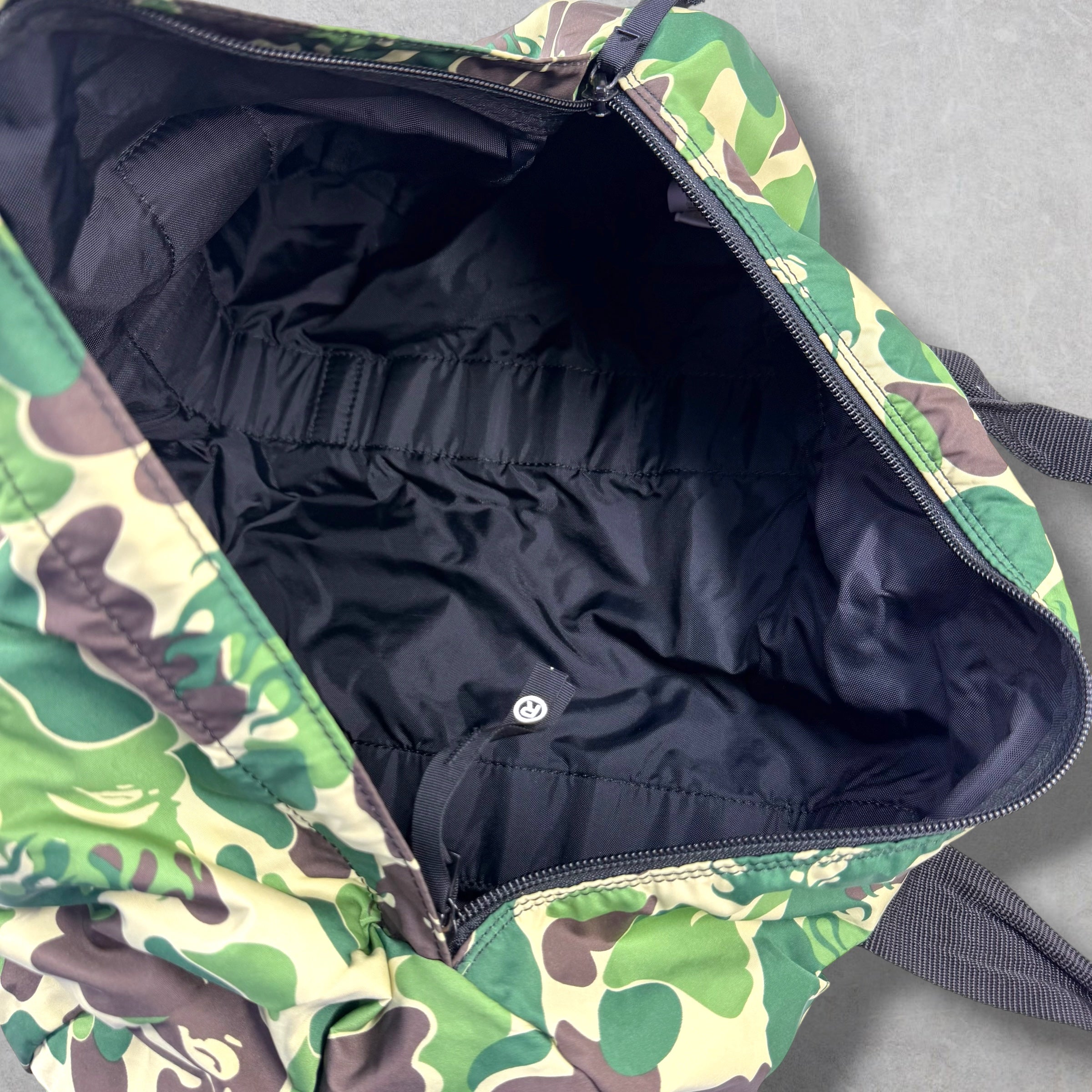 2008 Bape Green Flame Camo Boston Bag