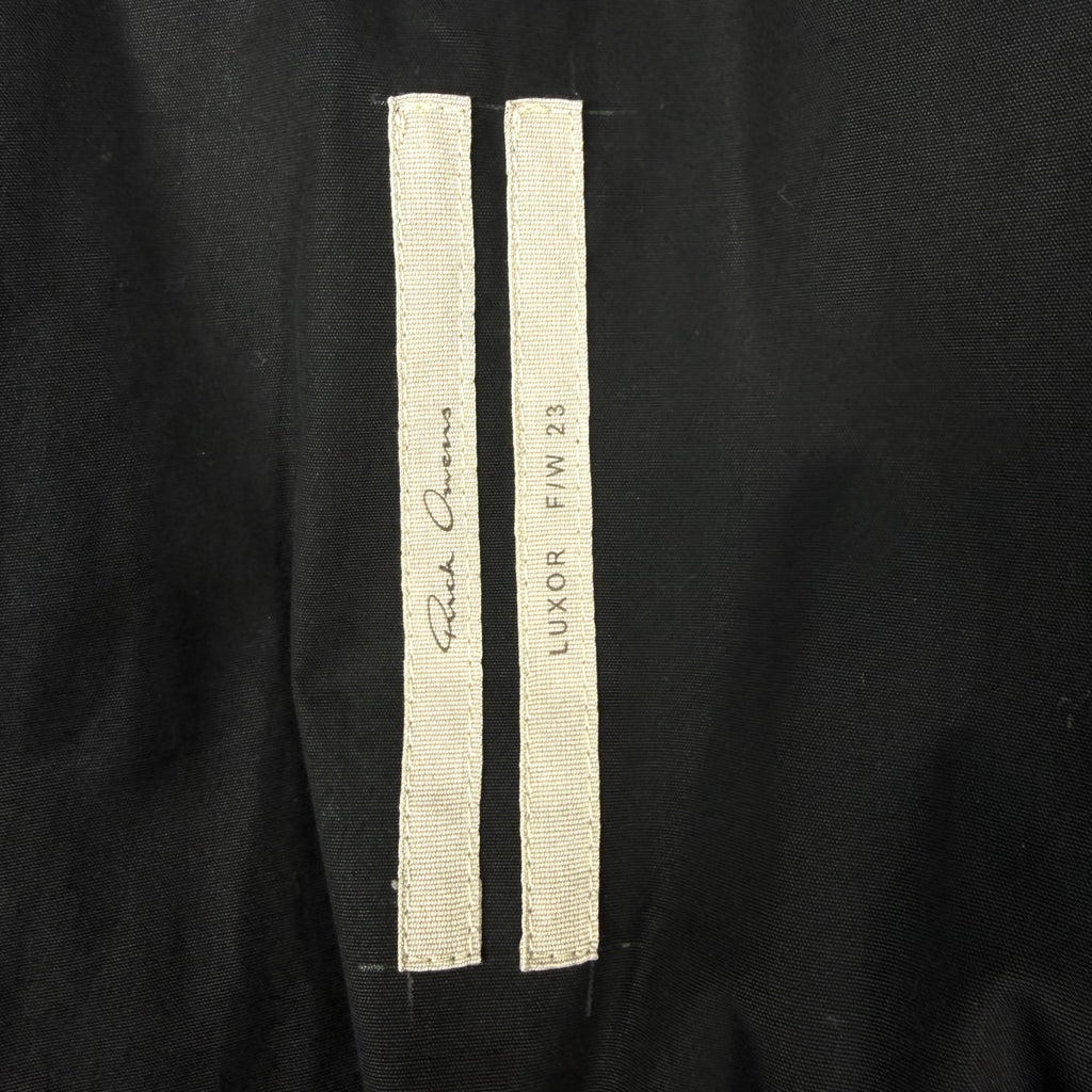 F/W 23 Rick Owens Black Girdered Cropped Bomber Jacket 52 (L)