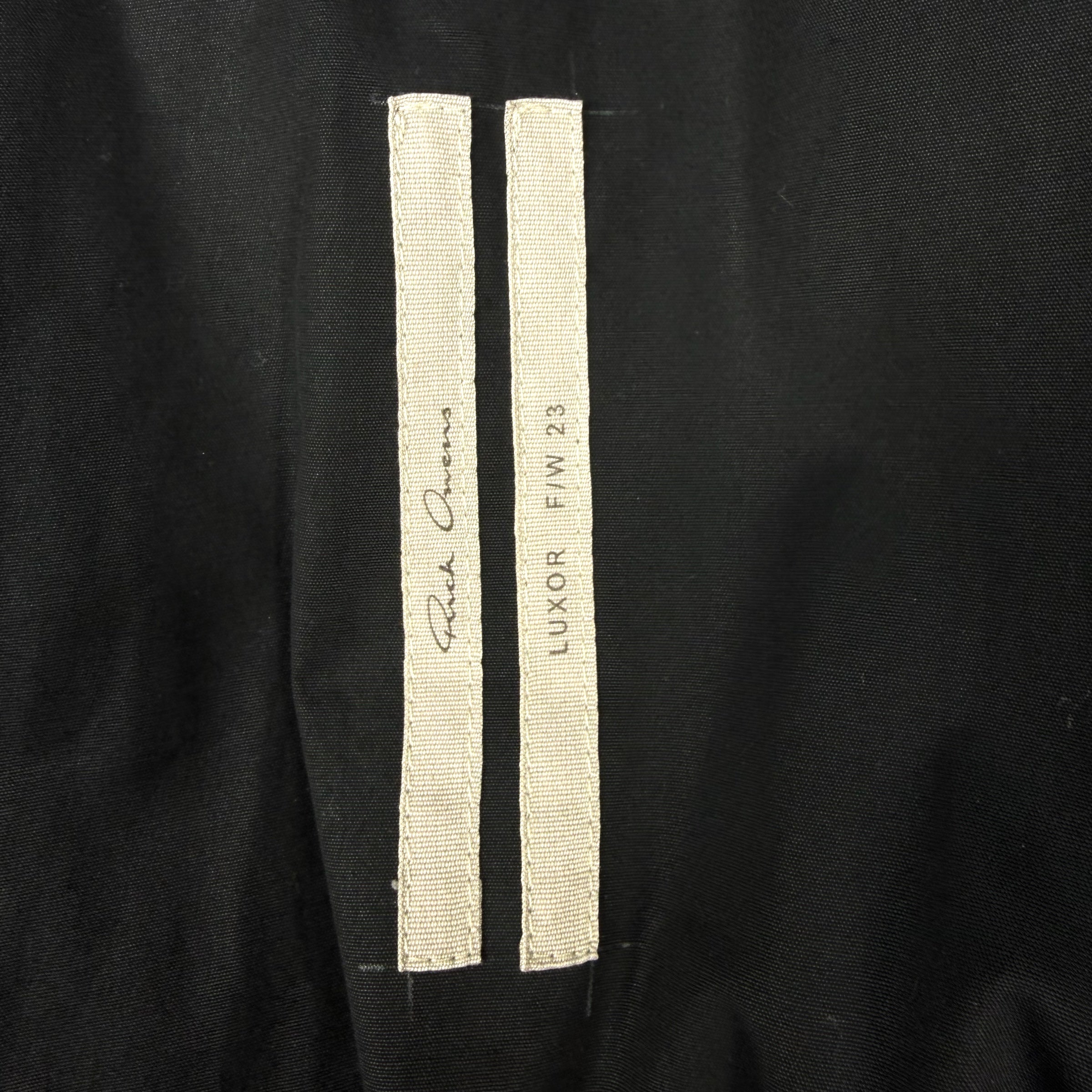 F/W 23 Rick Owens Black Girdered Cropped Bomber Jacket 52 (L)