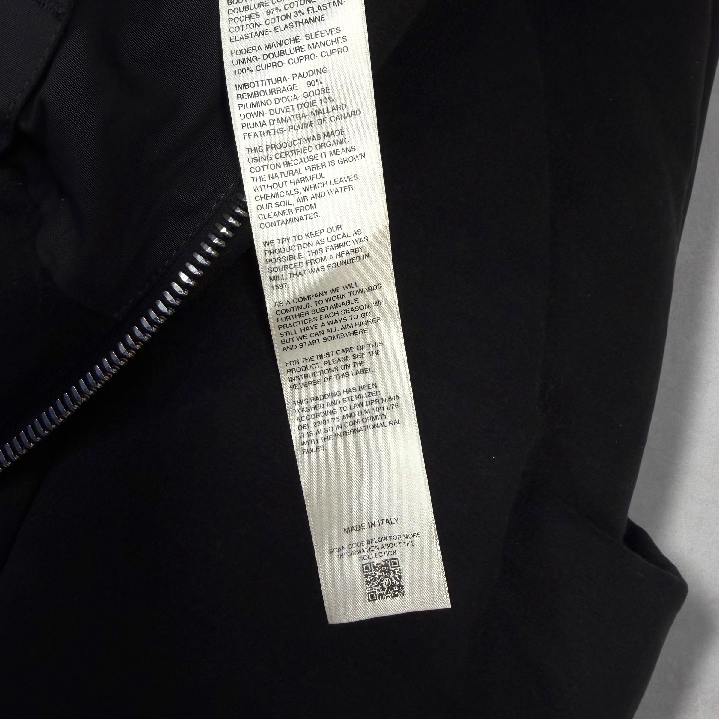 F/W 23 Rick Owens Black Girdered Cropped Bomber Jacket 52 (L)