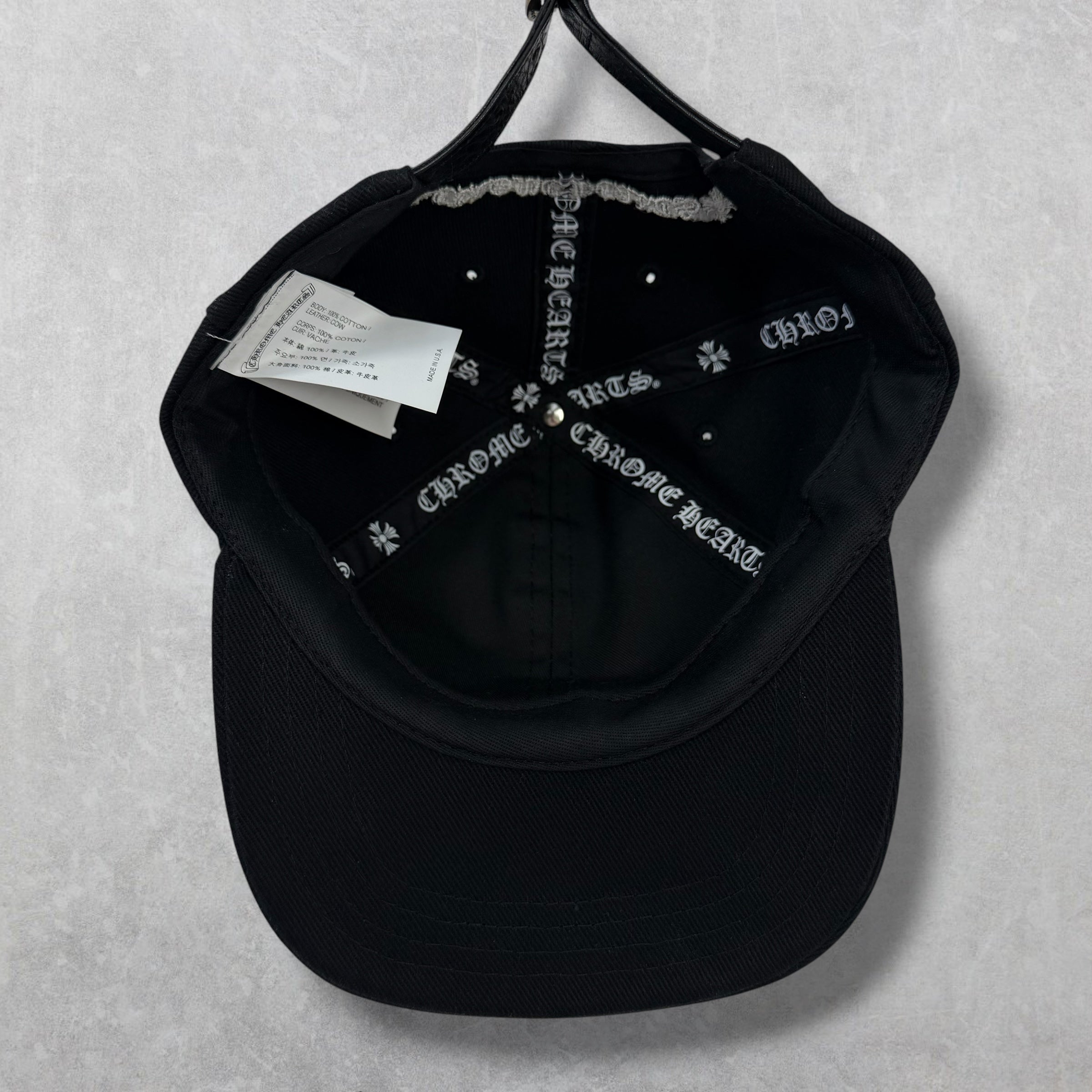 Chrome Hearts Matty Boy Chomper Leather Strapback Hat