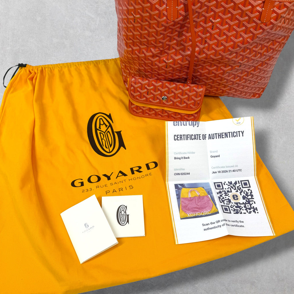 Goyard Orange Saint Louis GM Tote Bag