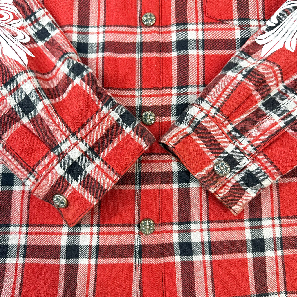 Chrome Hearts Work'n Fleur Padded Flannel Shirt XL
