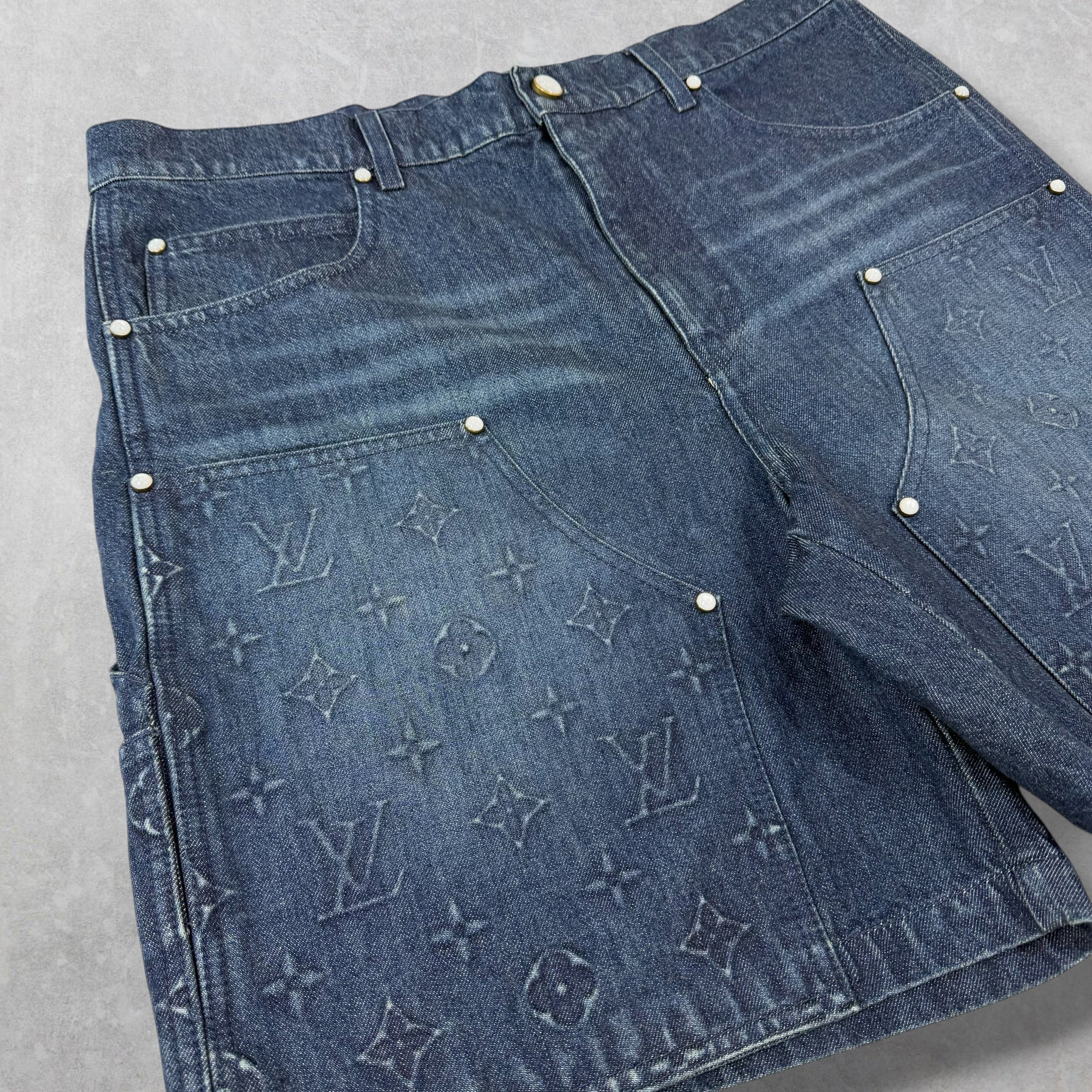Louis Vuitton Denim Workwear Shorts 38