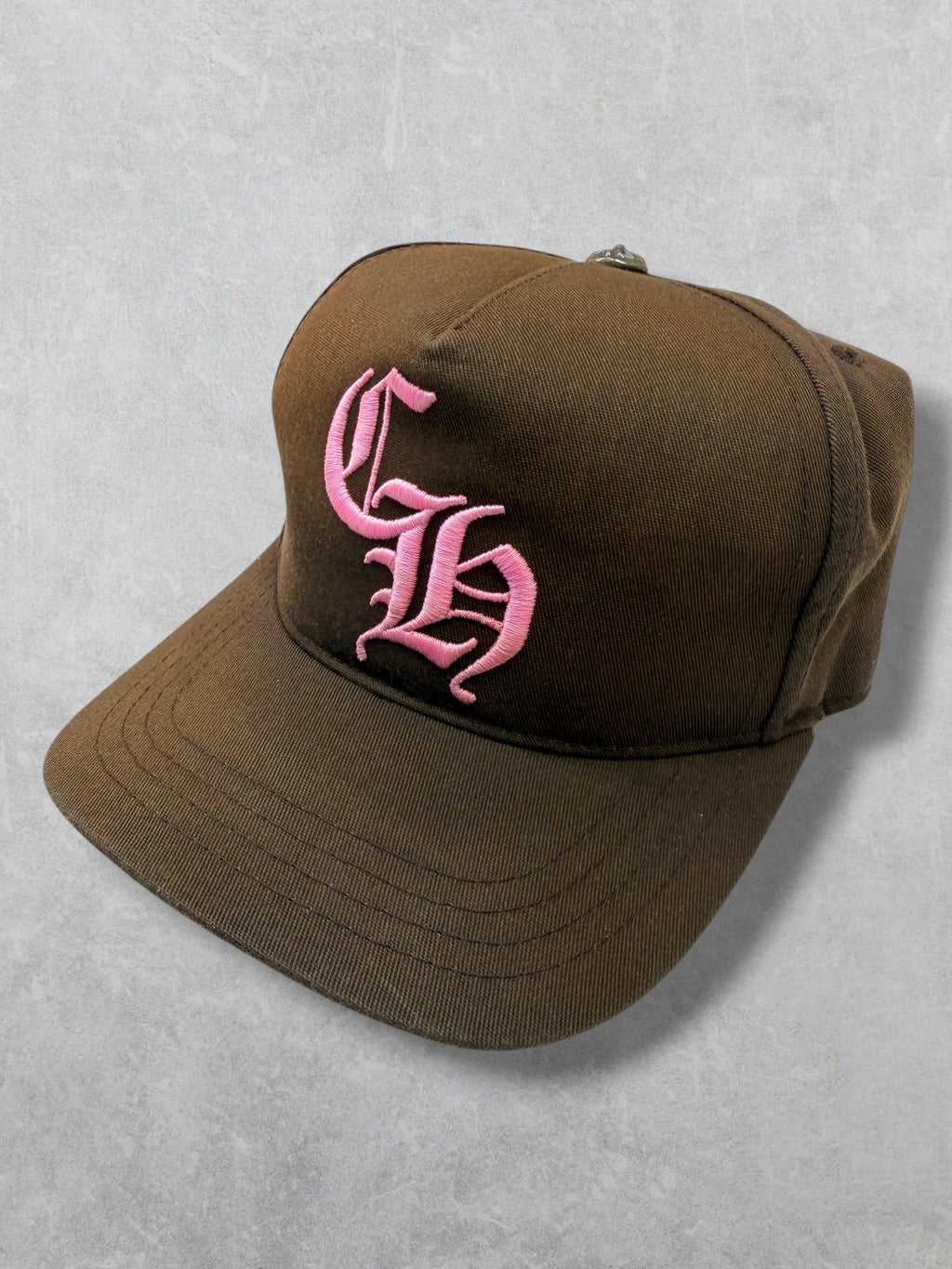 Chrome Hearts Brown/Pink CH Baseball Hat