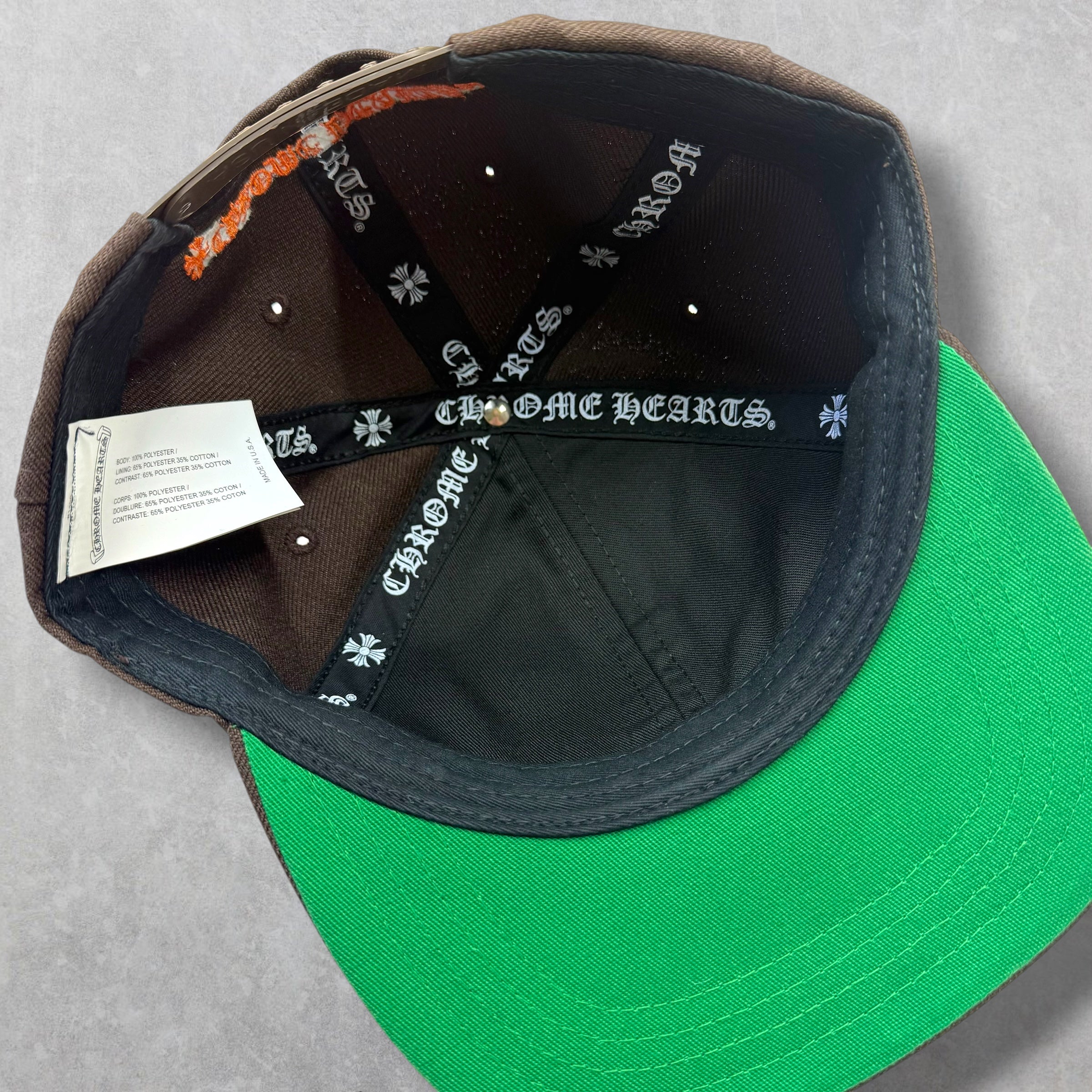 Chrome Hearts Brown/Orange CH Baseball Hat