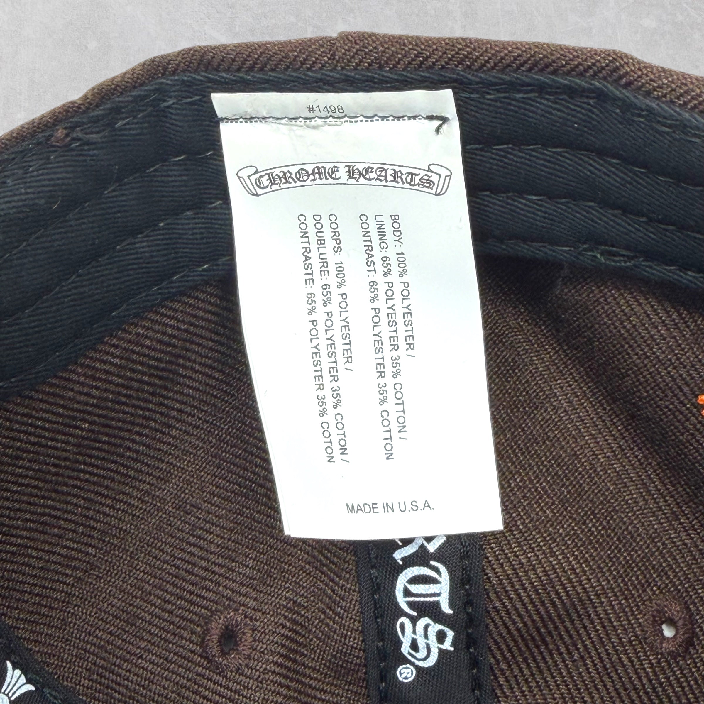 Chrome Hearts Brown/Orange CH Baseball Hat