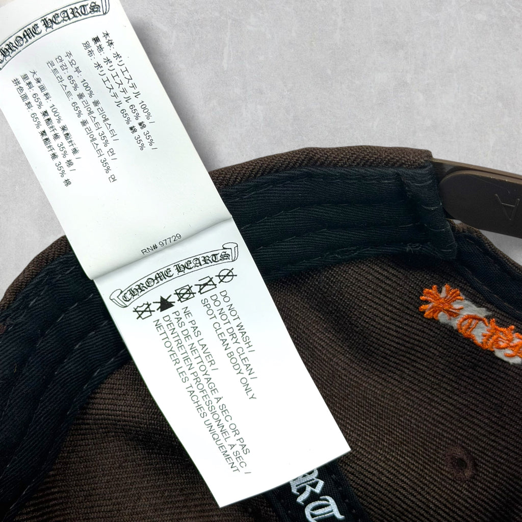 Chrome Hearts Brown/Orange CH Baseball Hat