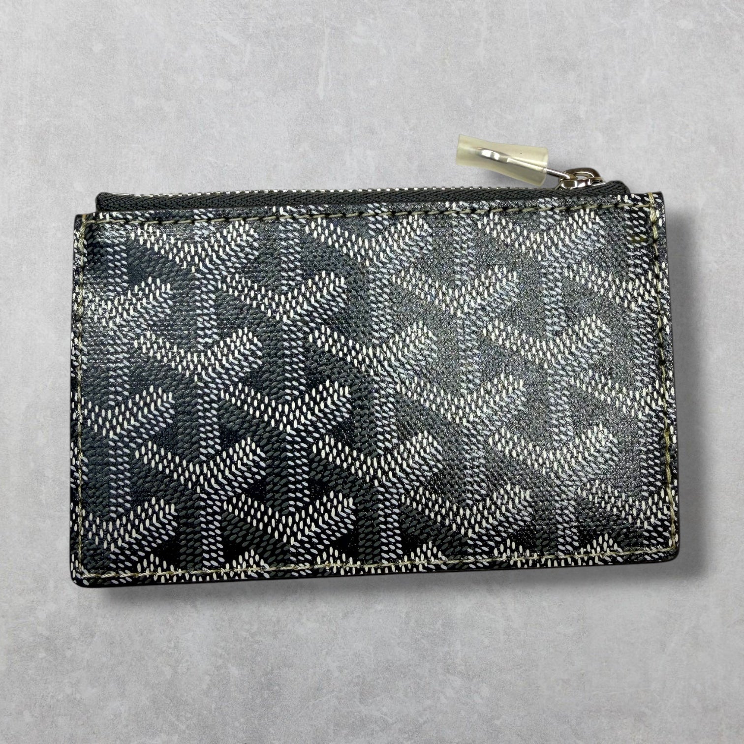 Goyard Grey Bourbon Zipped Card Holder