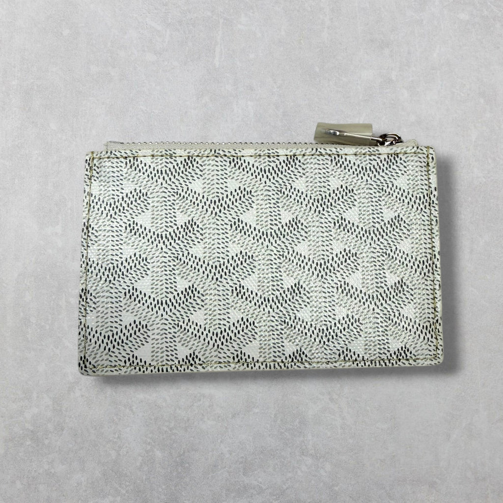 Goyard White Bourbon Zipped Card Holder