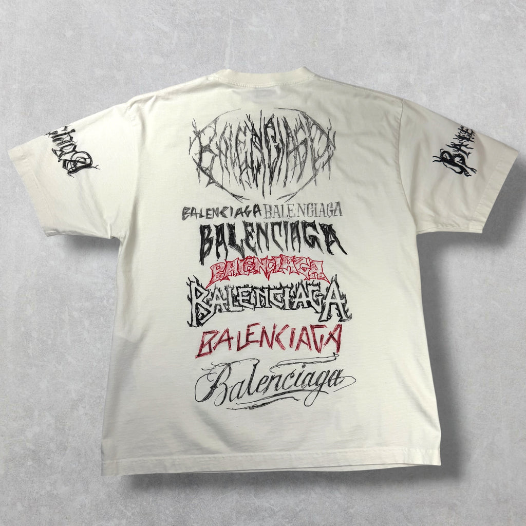 Balenciaga White DIY Metal Tee M (L)
