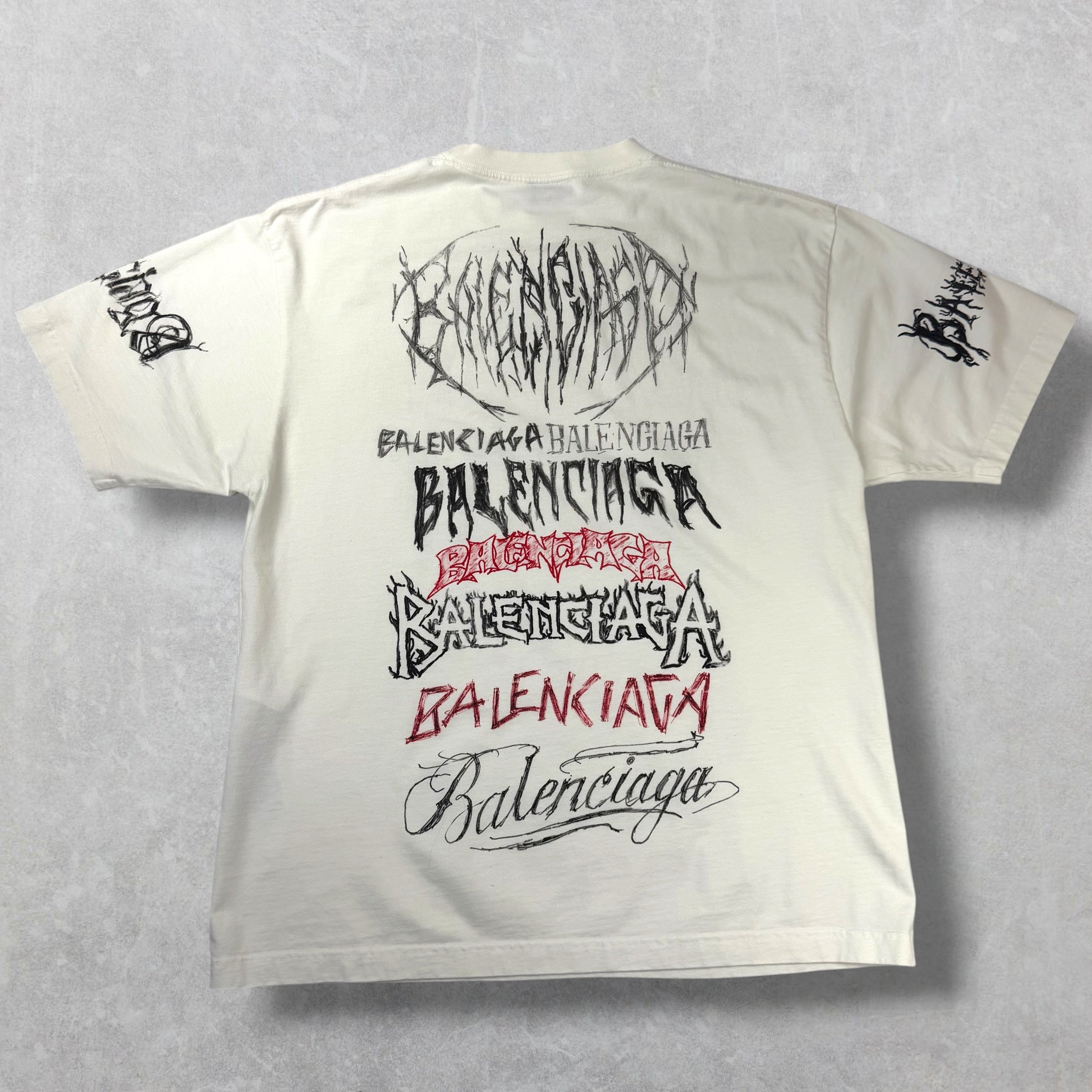 Balenciaga White DIY Metal Tee M (L)