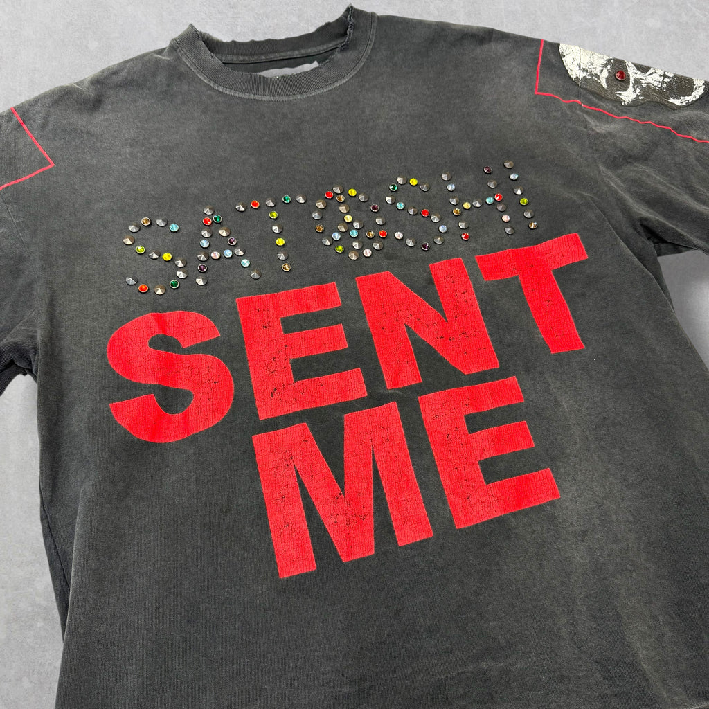 Satoshi Nakamoto Satoshi Sent Me Black Tee M