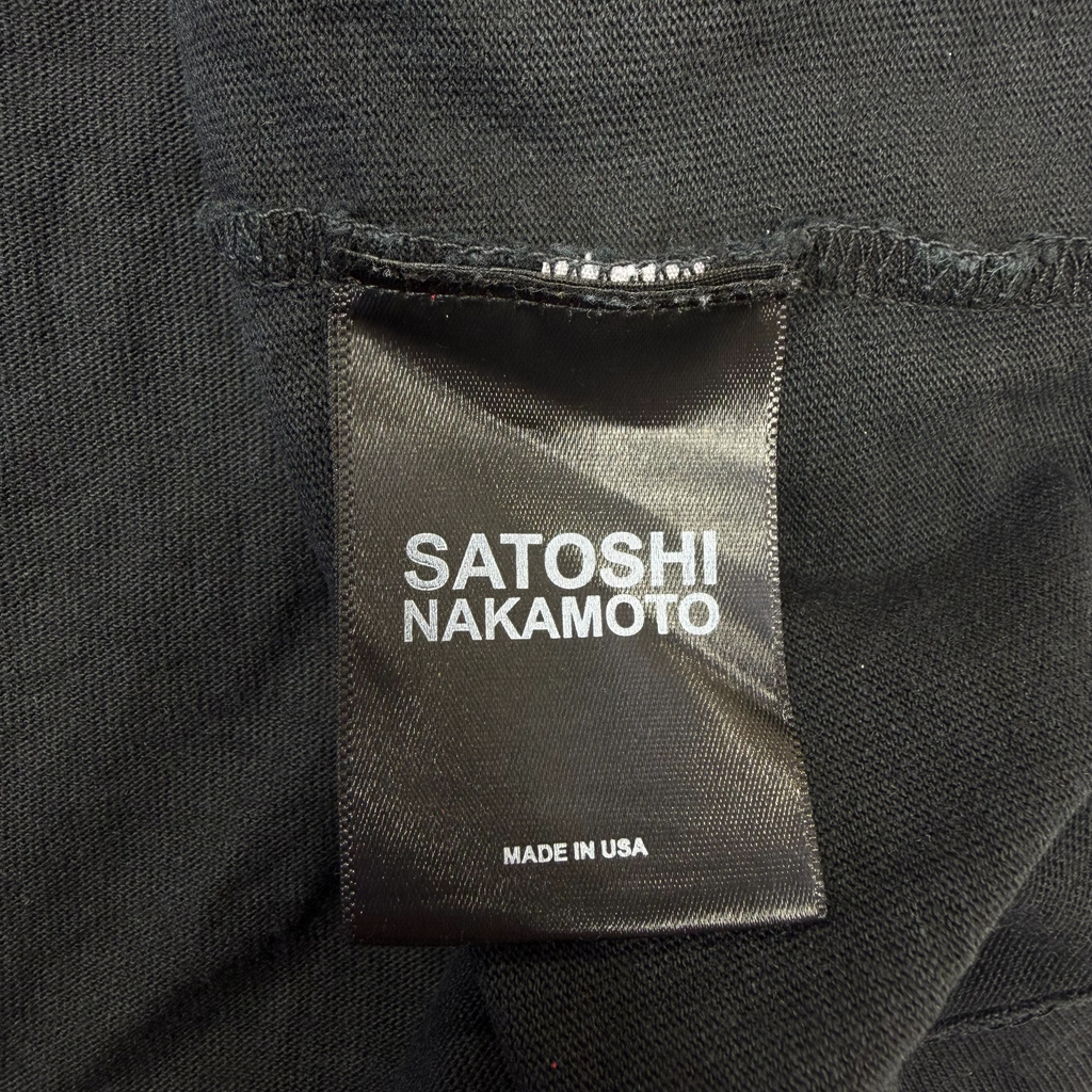 Satoshi Nakamoto Satoshi Sent Me Black Tee M