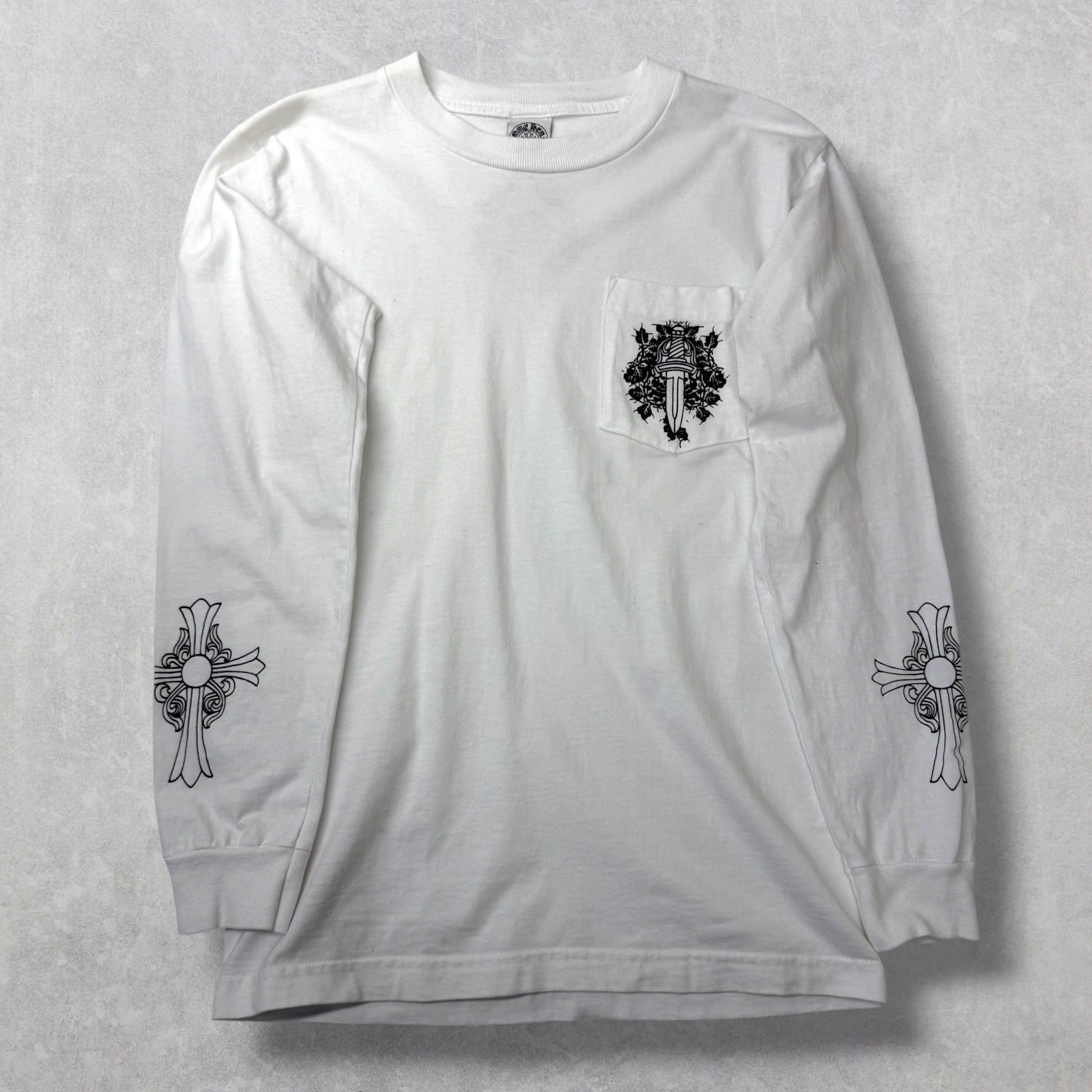 Vintage Chrome Hearts Vine Dagger Pocket Long Sleeve S