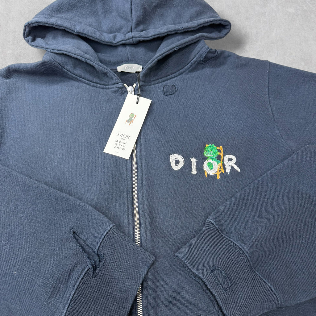 Dior x Otani Workshop Zipped Hooded Sweatshirt XXL