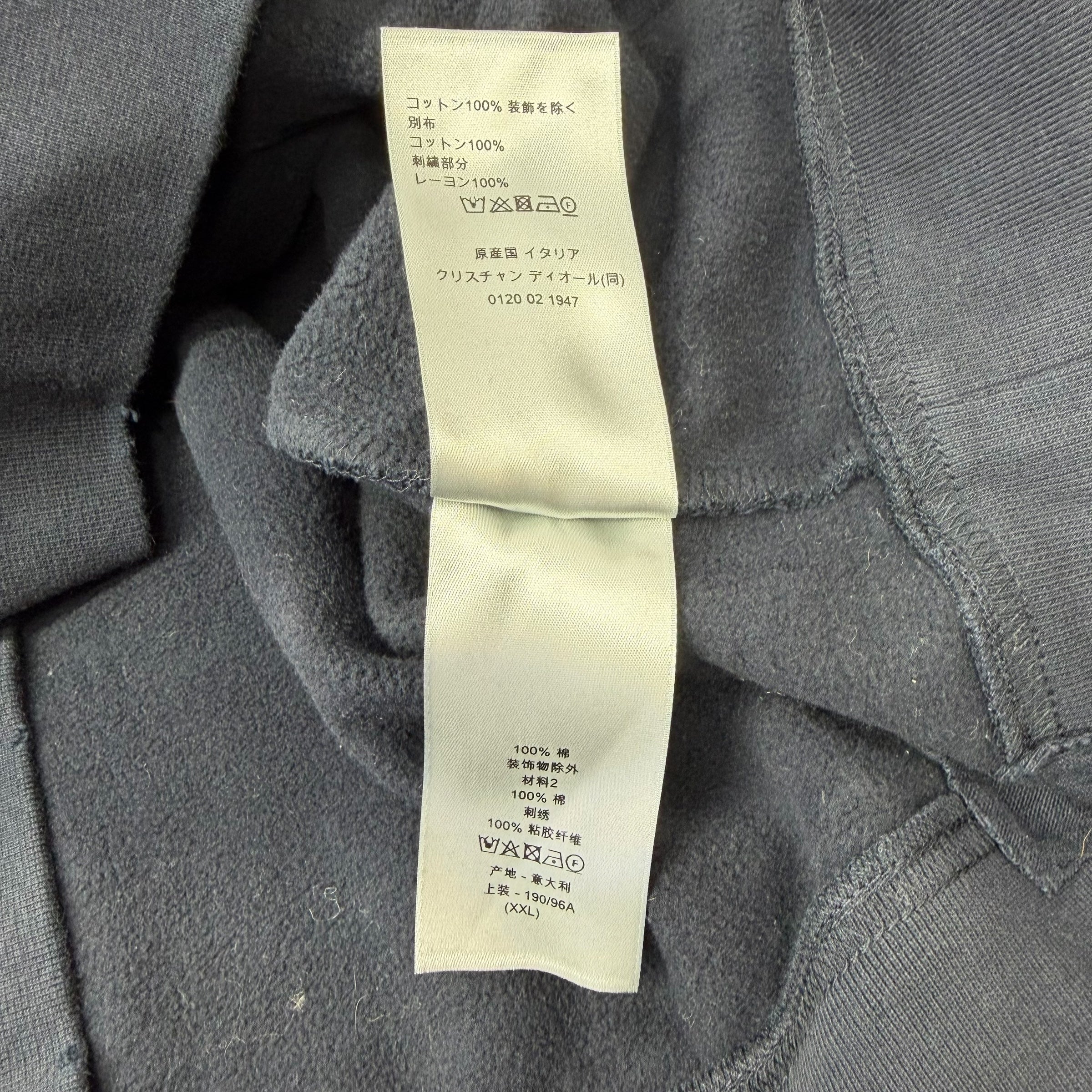 Dior x Otani Workshop Zipped Hooded Sweatshirt XXL