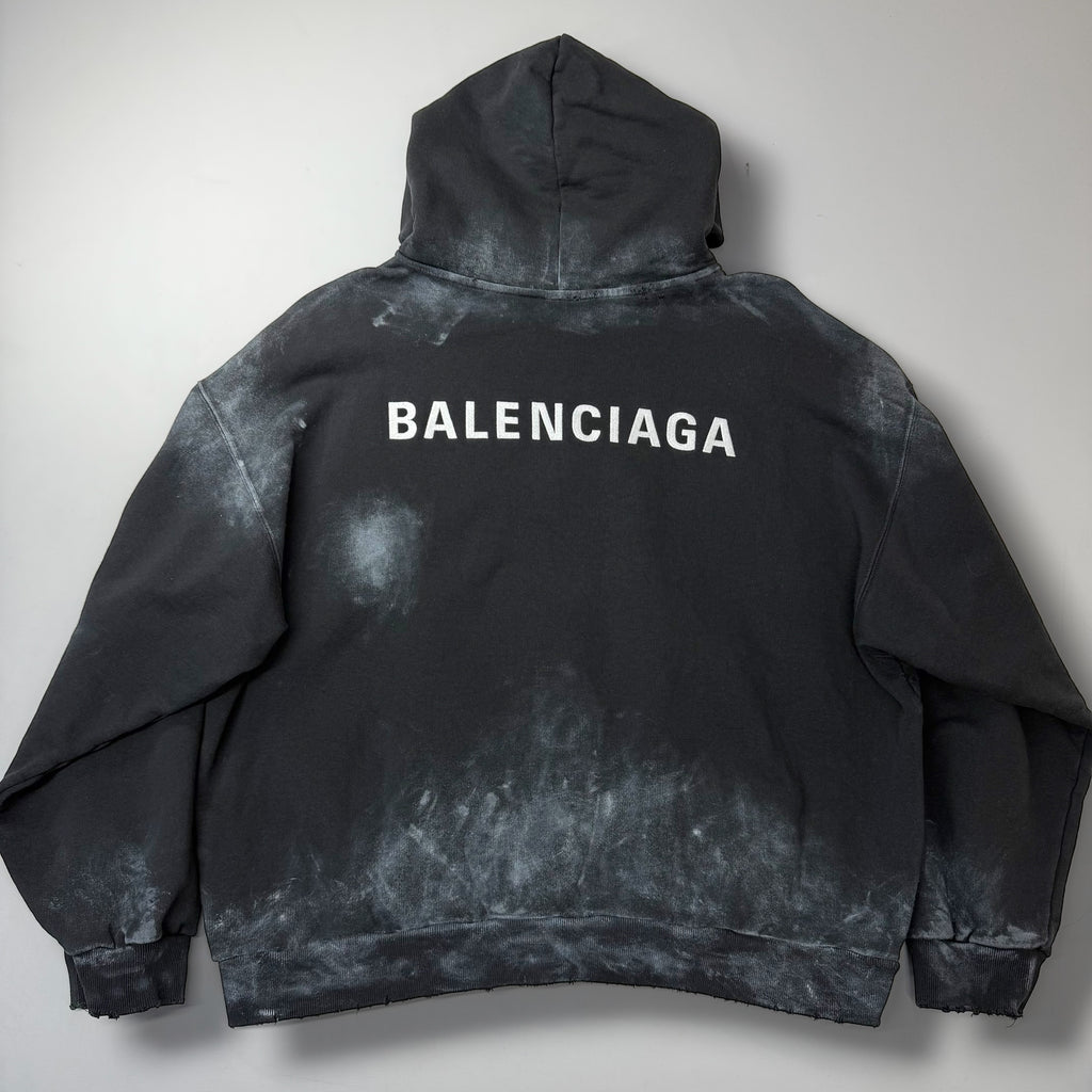 Balenciaga Faded Black Medium Fit Hoodie M