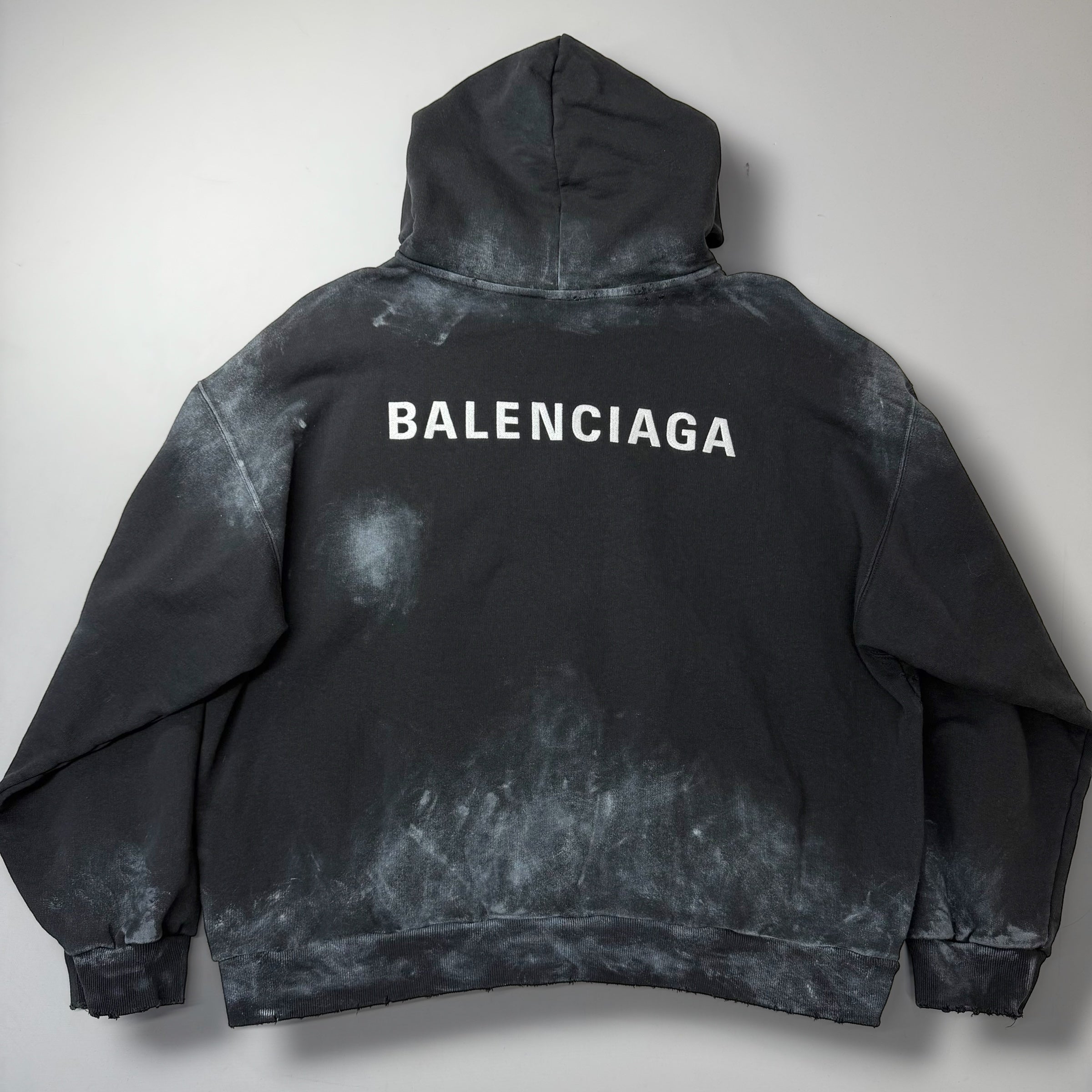 Balenciaga Faded Black Medium Fit Hoodie M