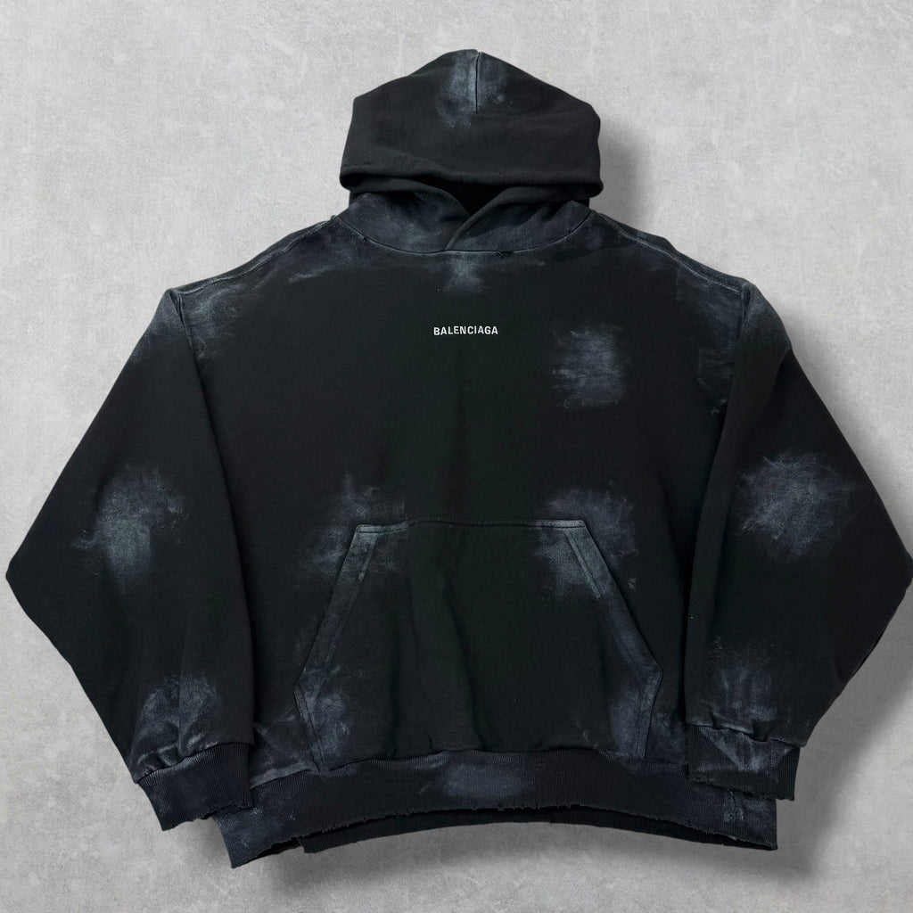 Balenciaga Faded Black Medium Fit Hoodie M