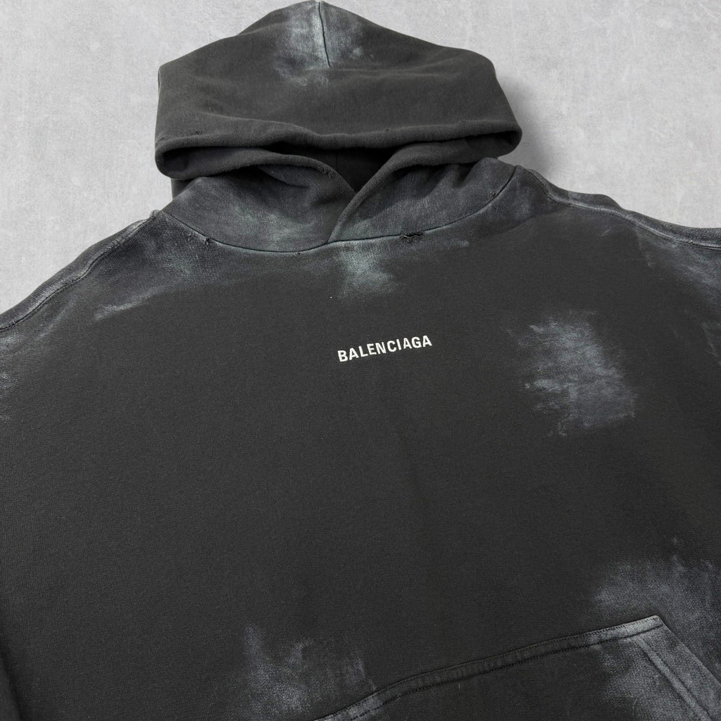 Balenciaga Faded Black Medium Fit Hoodie M