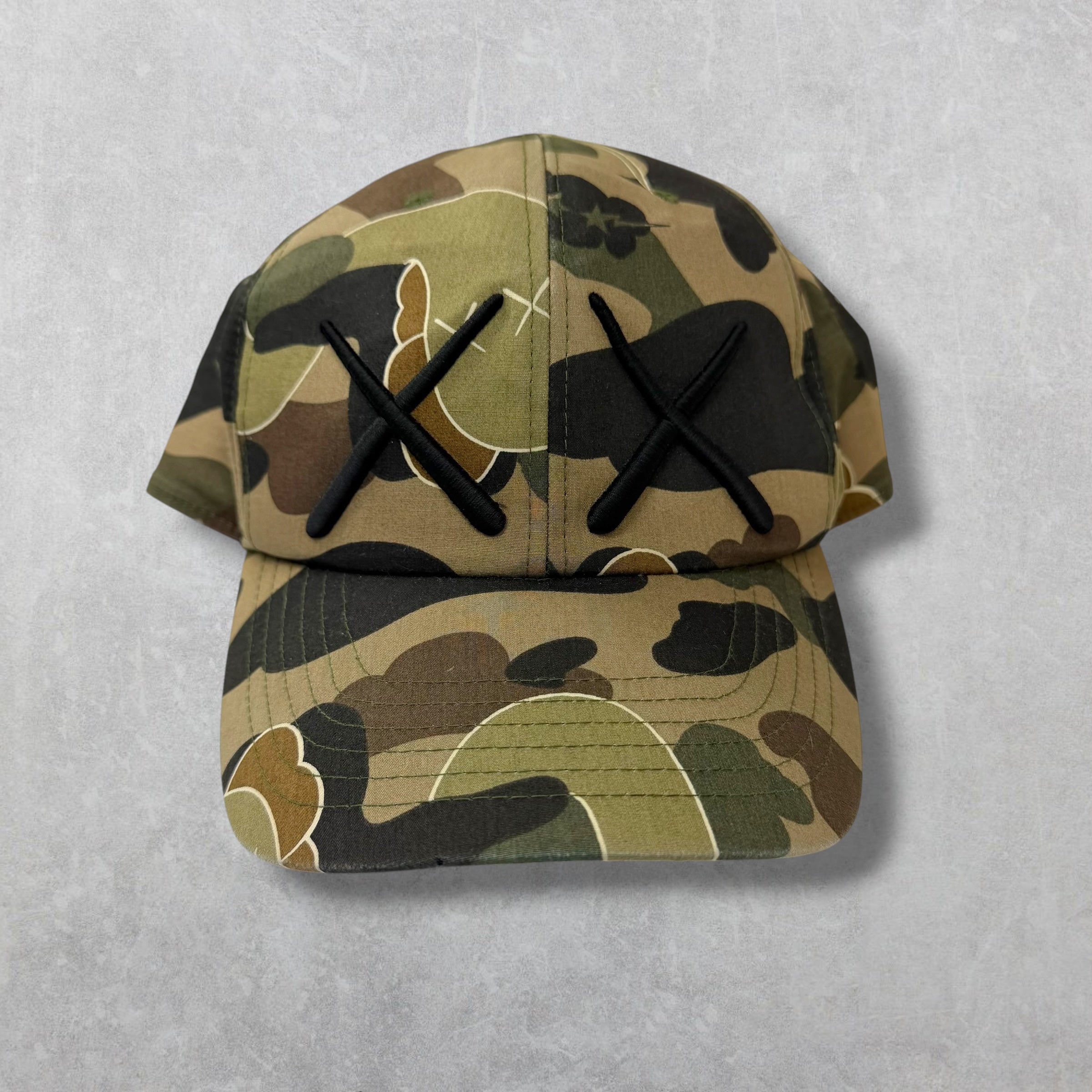 2005 Bape KAWS 1st Camo Bendy Hat L