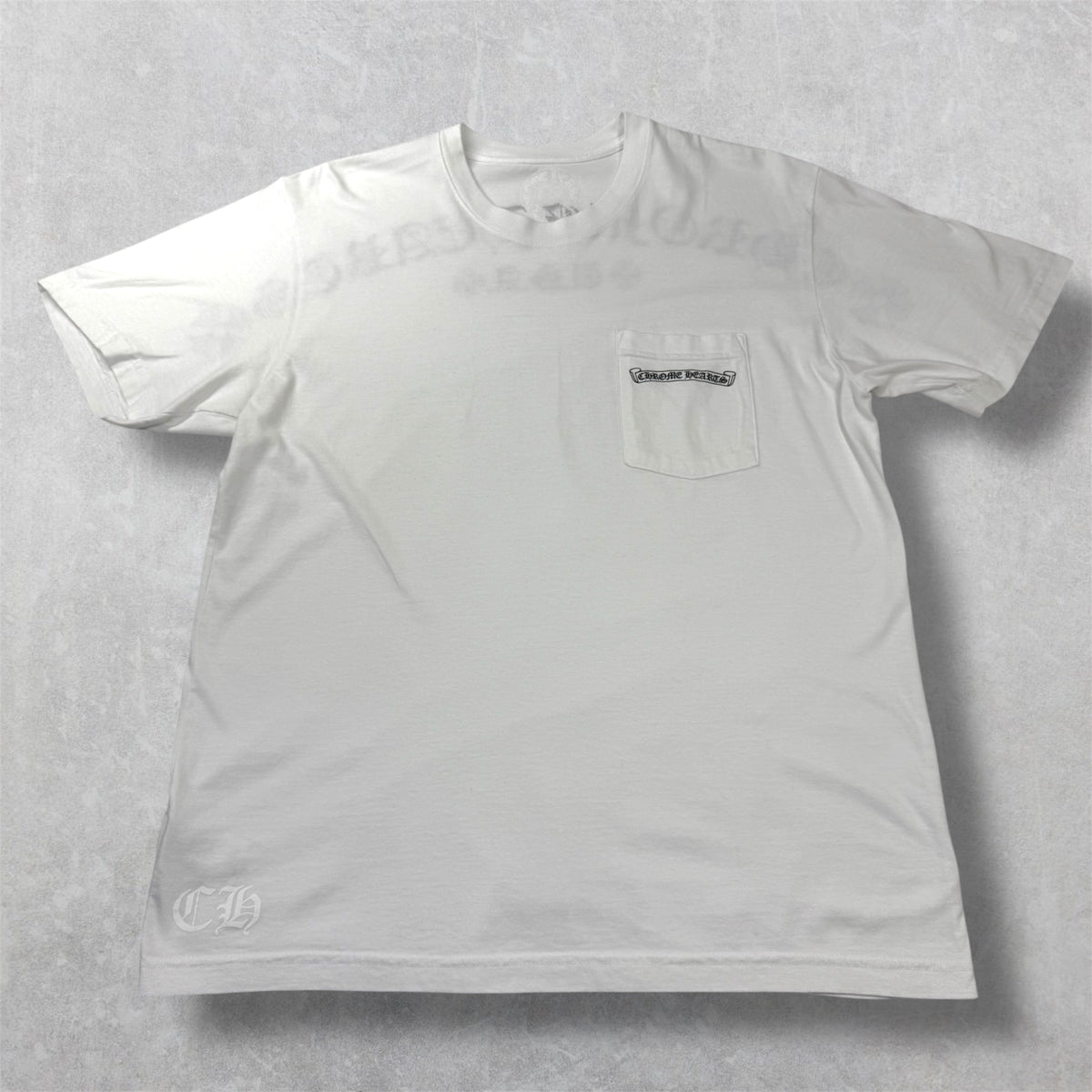 Chrome Hearts Script Logo USA Tee White L