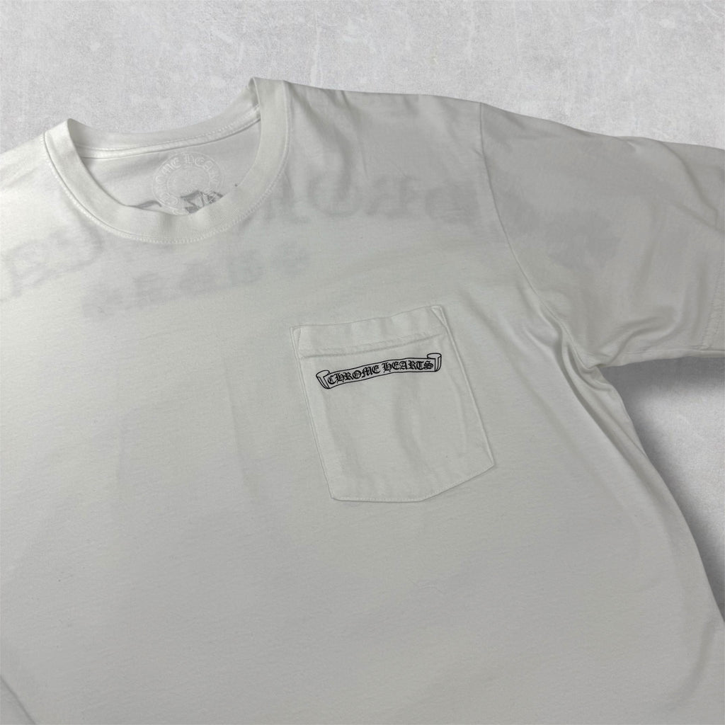 Chrome Hearts Script Logo USA Tee White L