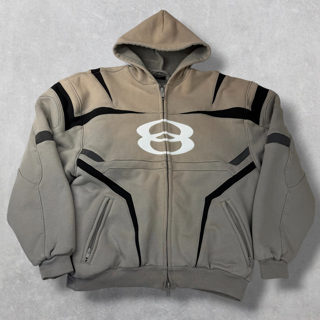 Balenciaga Unity Sports Icon Biker Oversized Zip-Up Hoodie S