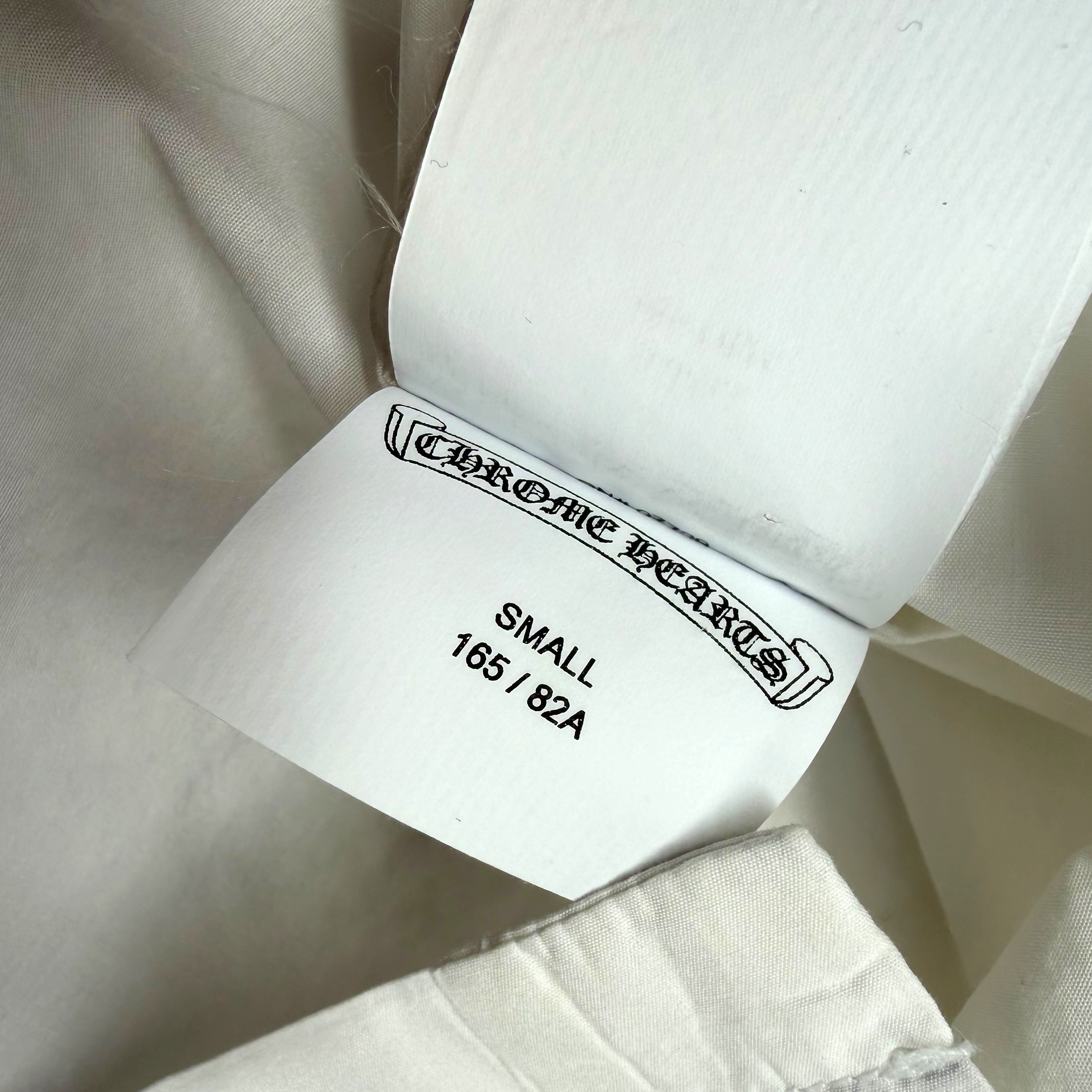 Chrome Hearts CH Embroidered White Button Up Shirt S