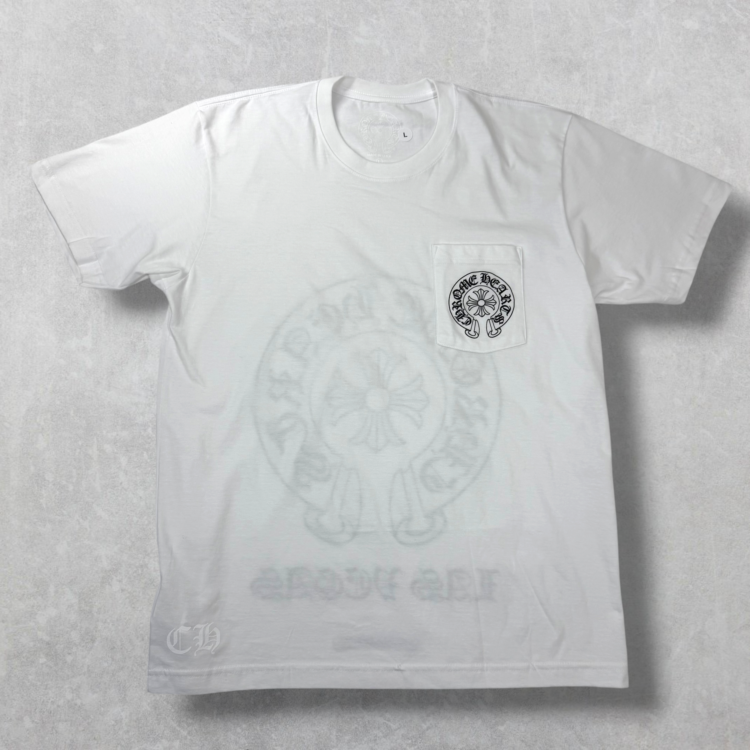 Chrome Hearts Las Vegas Exclusive Horseshoe White Tee L